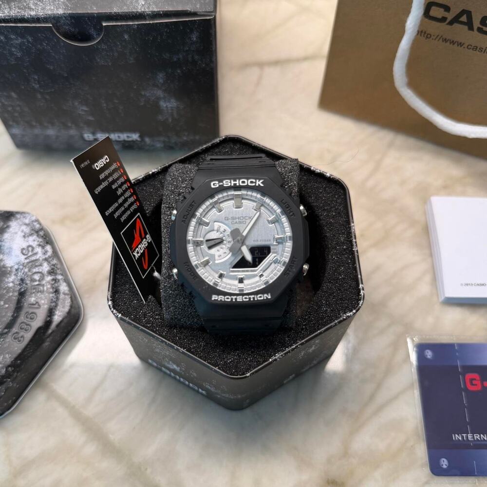 Black & Silver/Grey Adjustable Watch